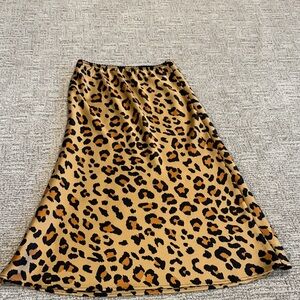 Wild Elegance Leopard Midi Skirt